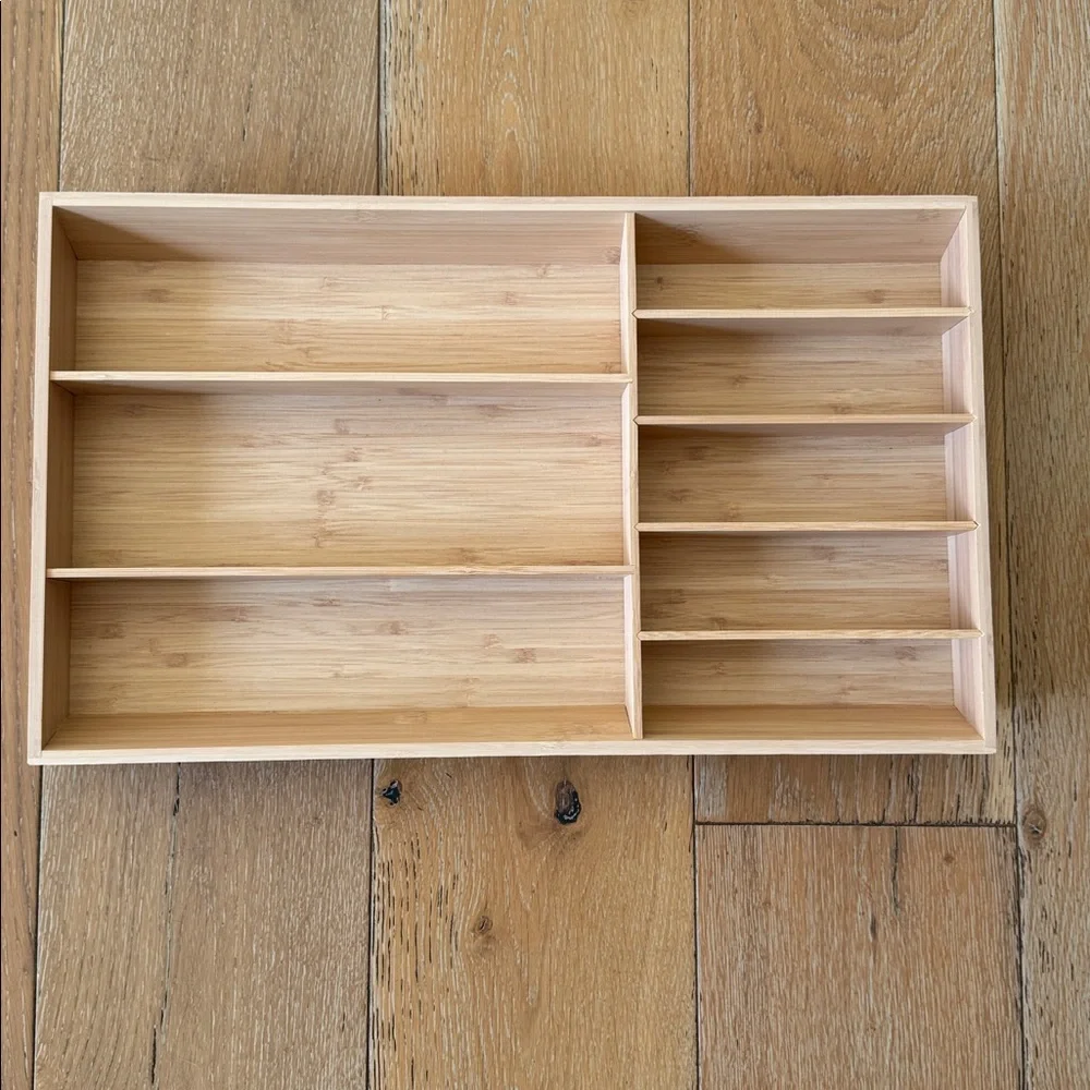 IKEA UPPDATERA Bamboo Flatware Tray Drawer Organizer 15x19.5”